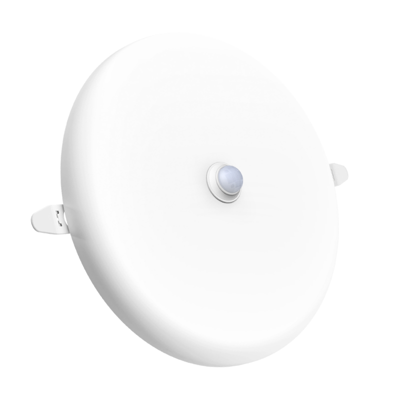 motion sensor led panel light 18w smart round frameless embedded ceiling lamp PC aluminum