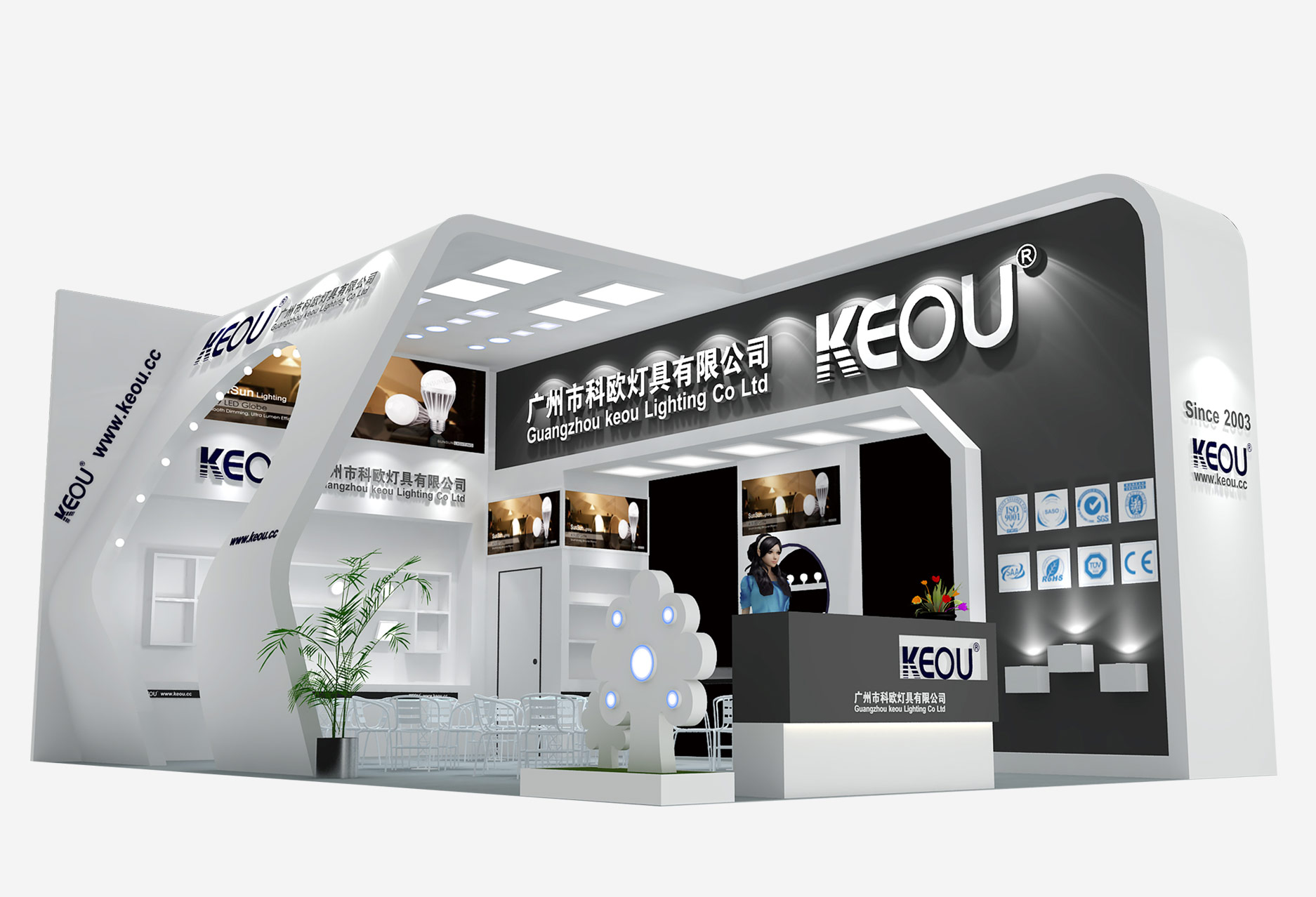 Guangzhou International Lighting Fair Of KEOU Integrated Led Panel