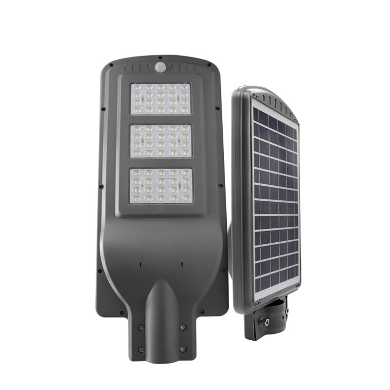 led solar street light 60w ip65 integrated all in one motion sensor outdoor aluminium die cast  housing price in guangzhou