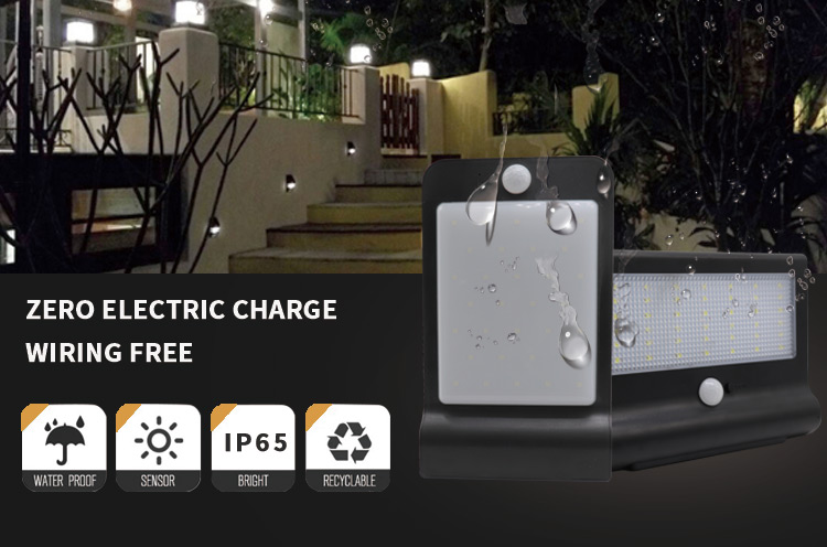 led solar sensor wall light