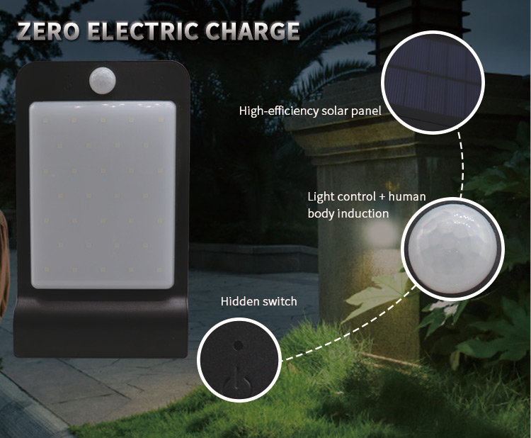 led solar sensor wall light