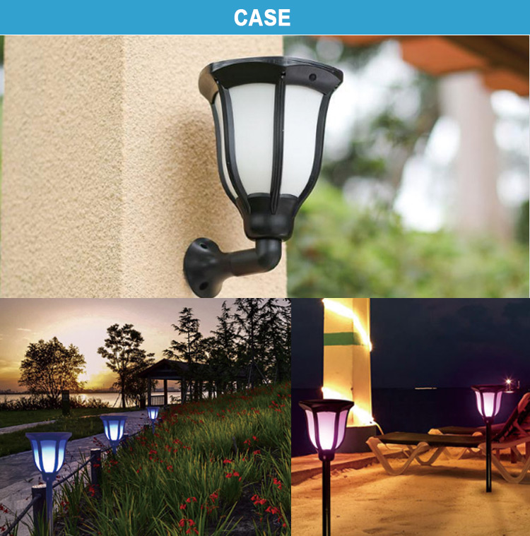 Motion sensor LED Solar flame light