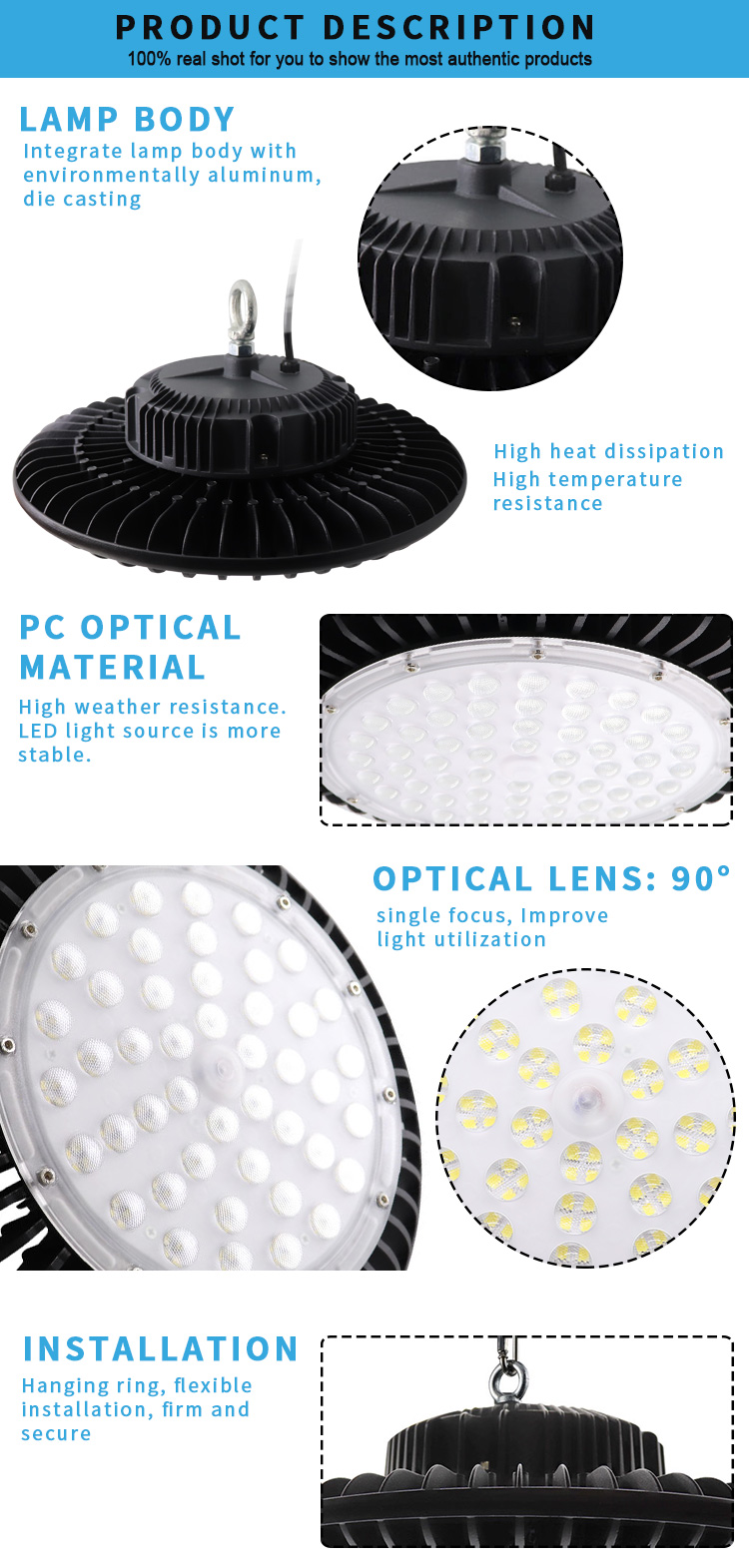 led high bay light housing