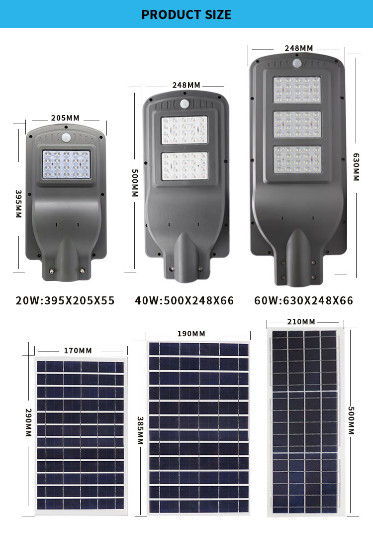 60watt solar led street light