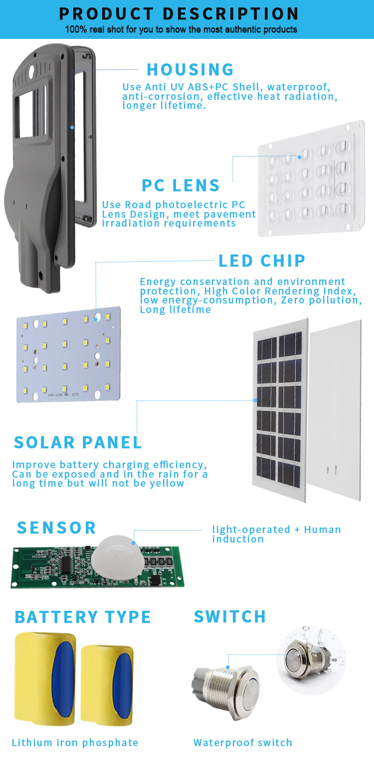 led integrated solar street light