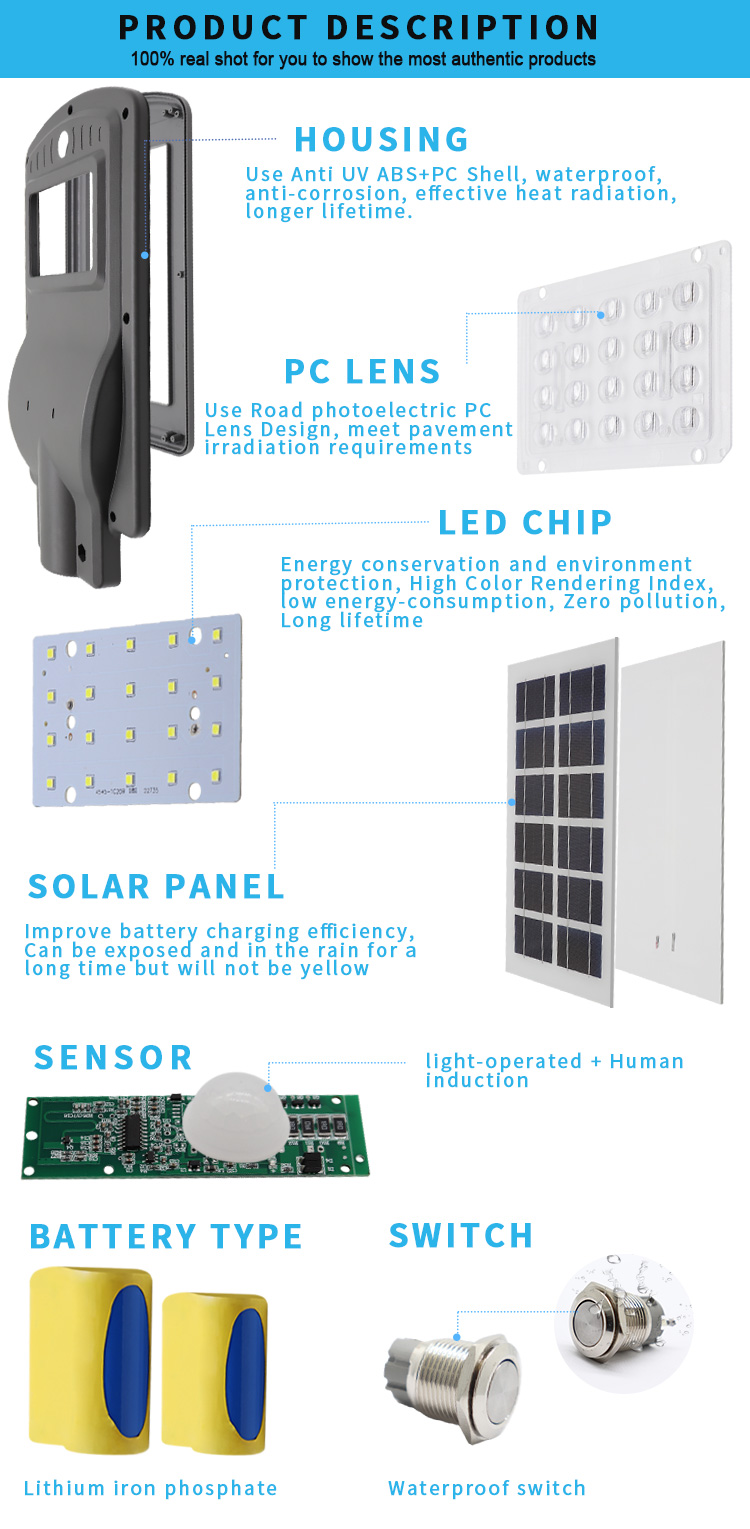 40w solar led street light