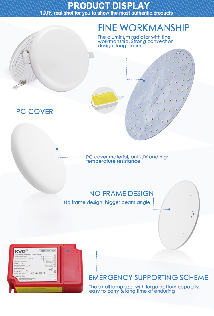 led frameless panel light