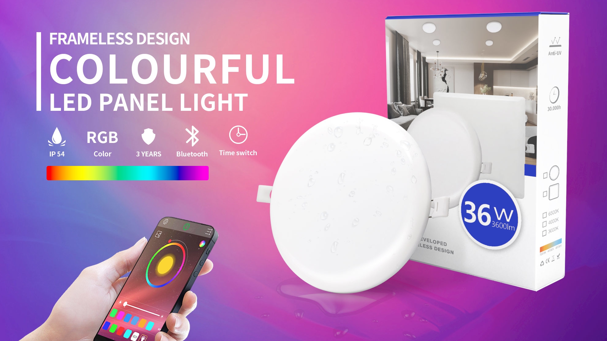 comi frameless led panel light factory