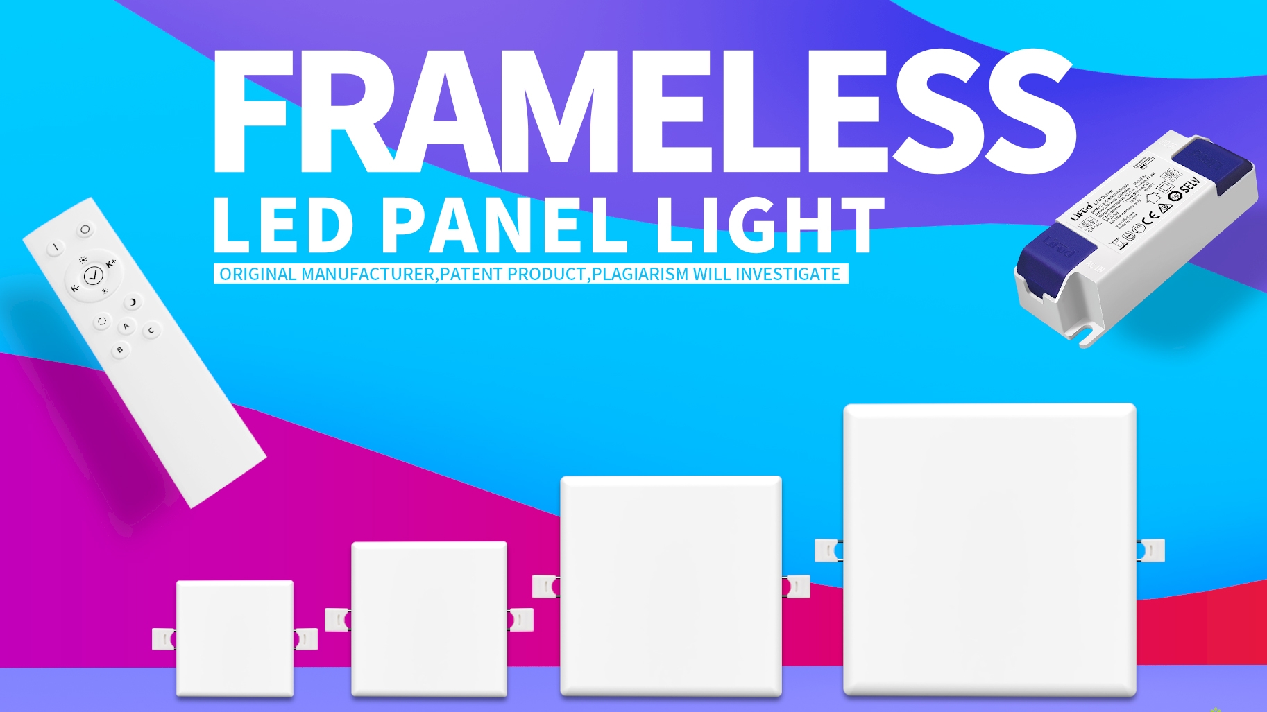 comi frameless led panel light factory