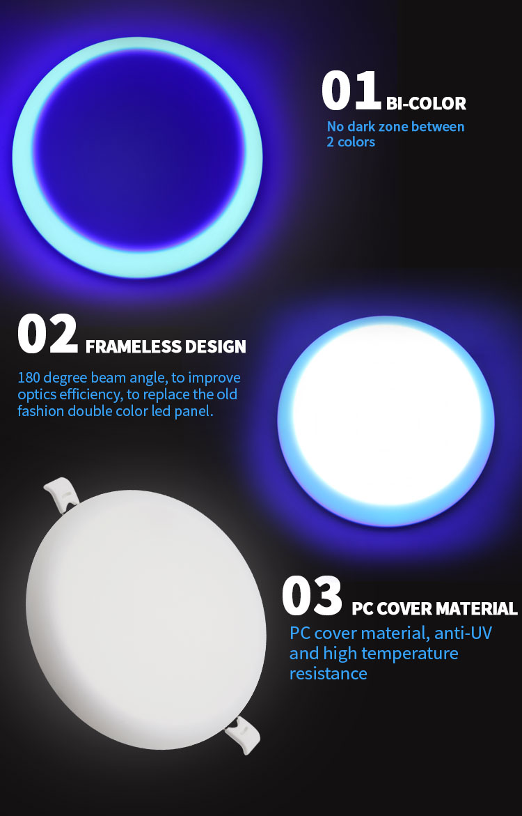 double color panel light