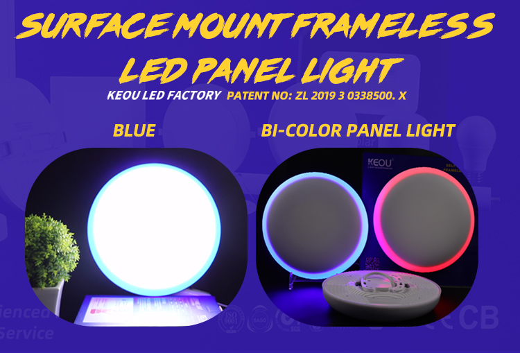 Ceiling Light Panels Factory- KEOU New Double color Surface Lamp