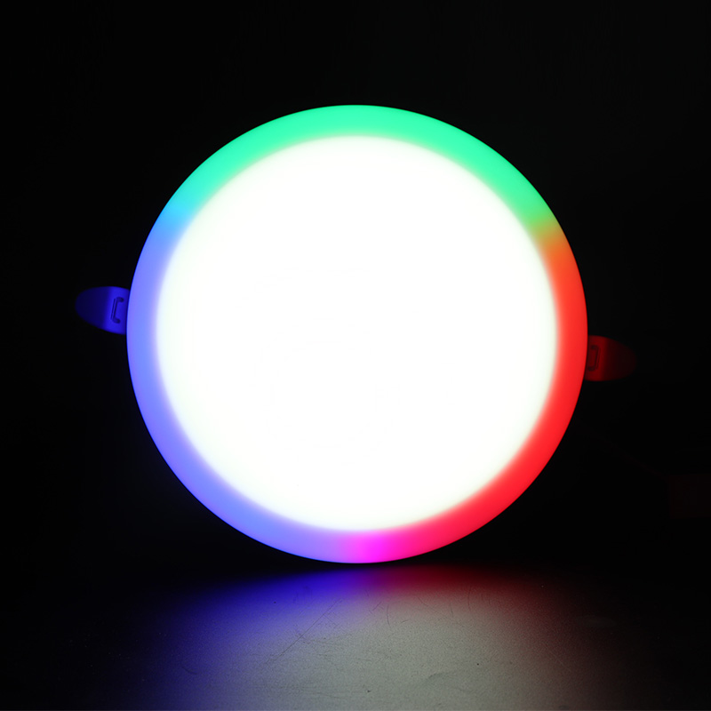 Adjustable led panel factory round smart dimmable 70-205mm RGB frameless led light