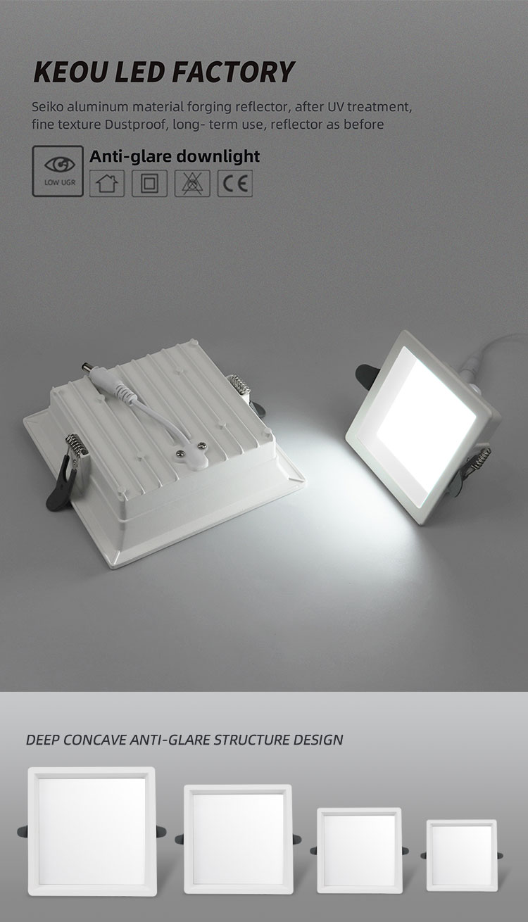 Square led downlight