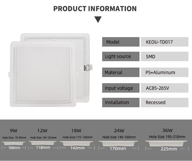 Square LED Downlight 18W