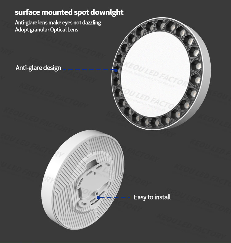 Surface mounted LED downlight spotlight