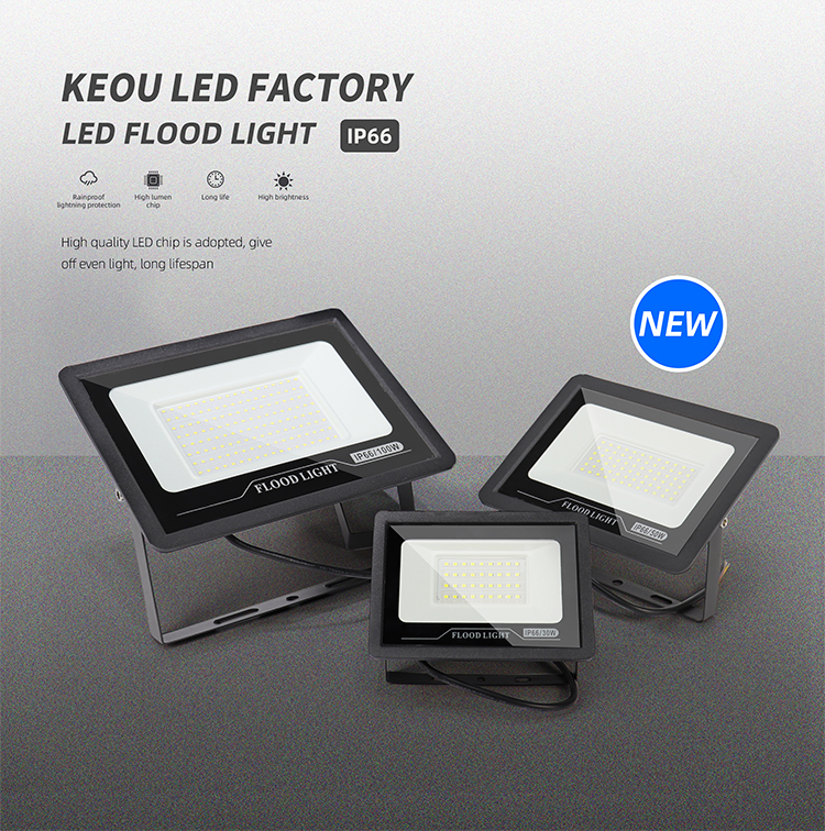 Outdoor Flood Light LED IP66 10W 20W 30W 50W 100W 150W 200W 300W Aluminum Outdoor Flood Light