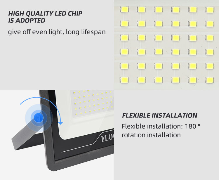 Outdoor Flood Light LED IP66 10W 20W 30W 50W 100W 150W 200W 300W Aluminum Outdoor Flood Light