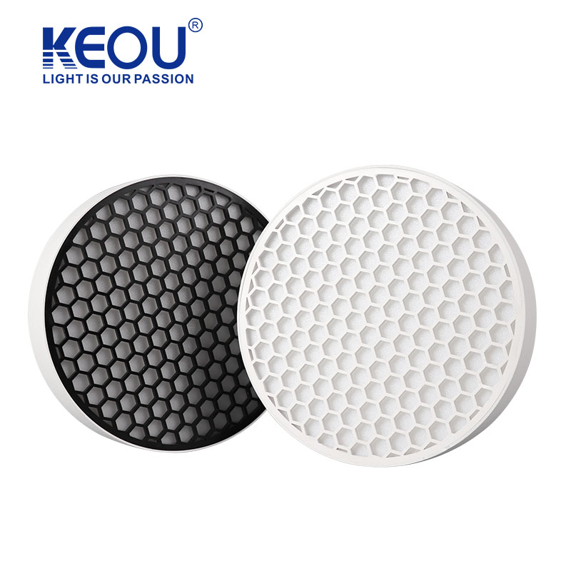 24W led light panel surface mounted honeycomb anti-glare low UGR black white indoor lighting LED ceiling light