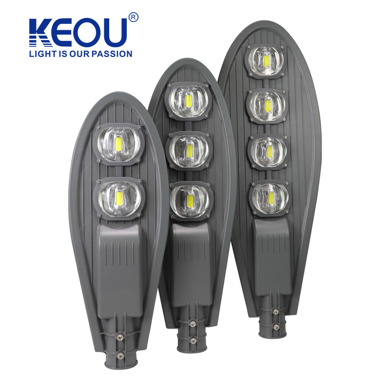 KEOU LED Street Lights IP66 Waterproof 100W 150W 200W Aluminum Glass LED Street Light for Outdoor Lighting