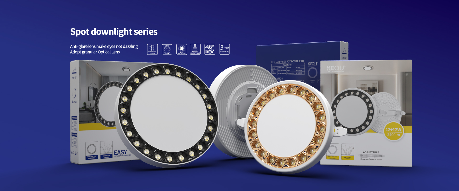 KEOU surface mounted downlight spotlight