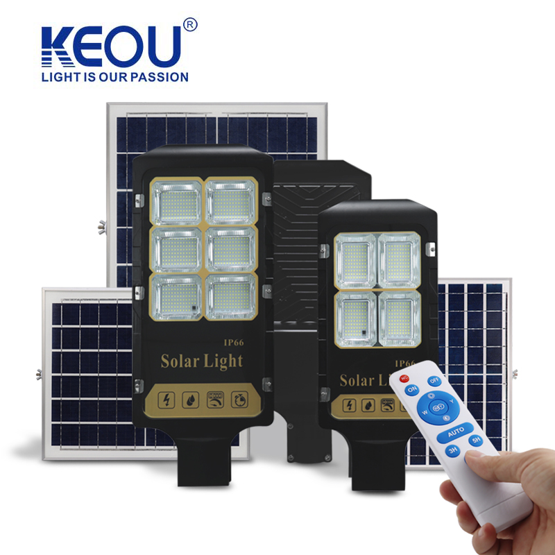 KEOU Solar Powered Street Lights 100W 200W 250W 300W solar street light with remote control