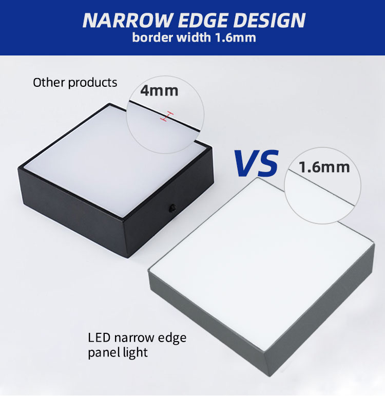 KEOU patented design ultra-narrow edge square ceiling lamp