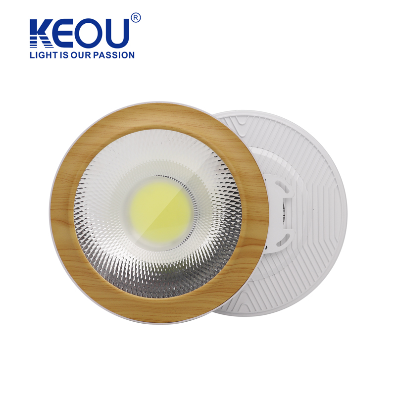 keou surface mount wood grain COB ceiling lamp