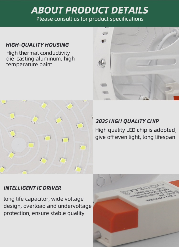 18W 24W 36W 48W led surface panel light